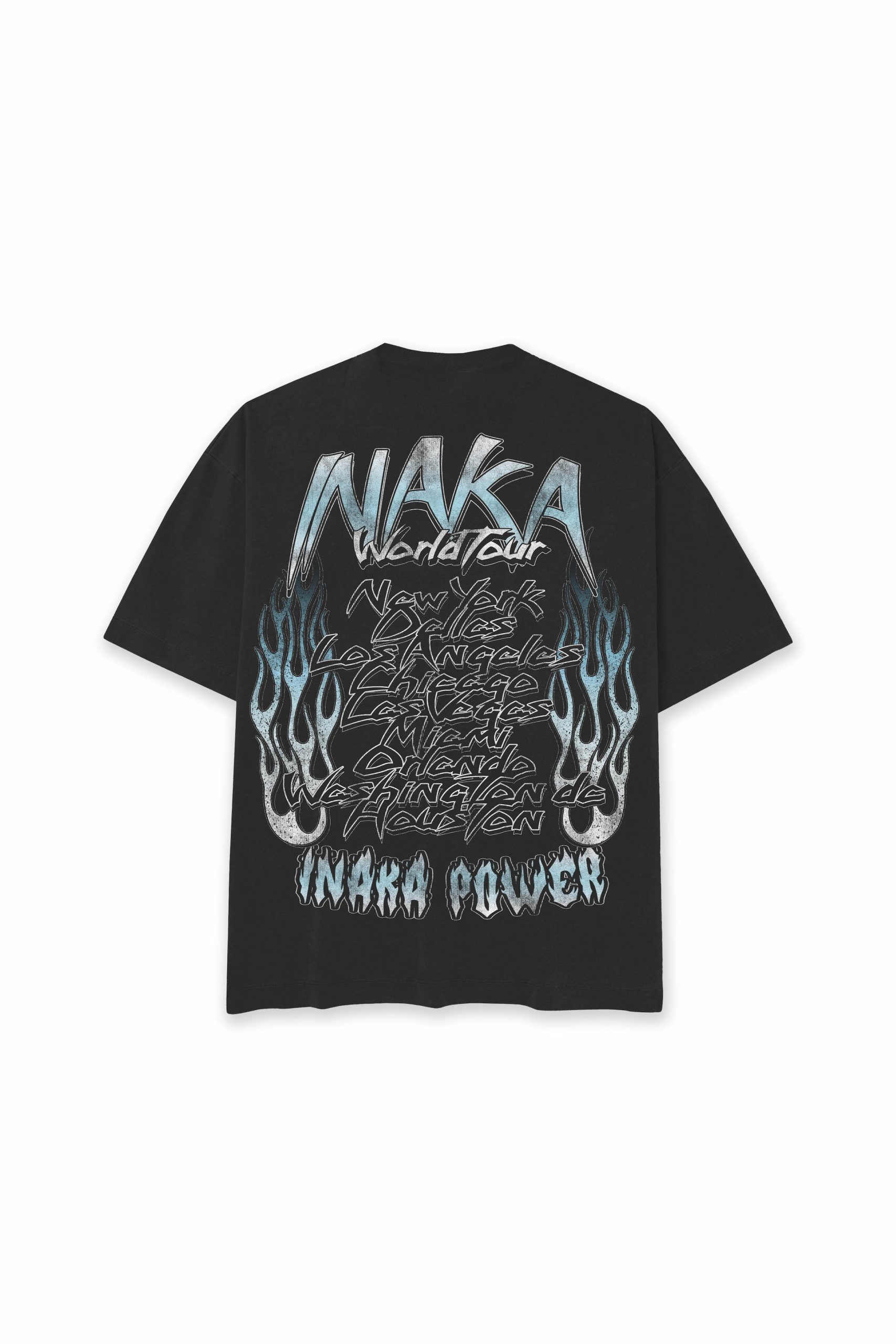 INAKA SAINT TOUR TEE - BLACK - Image 2