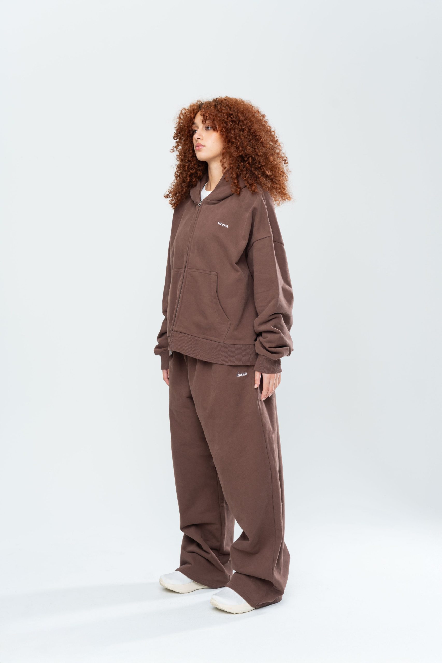 BASICS DOUBLE ZIP HOODIE - ESPRESSO - Image 10