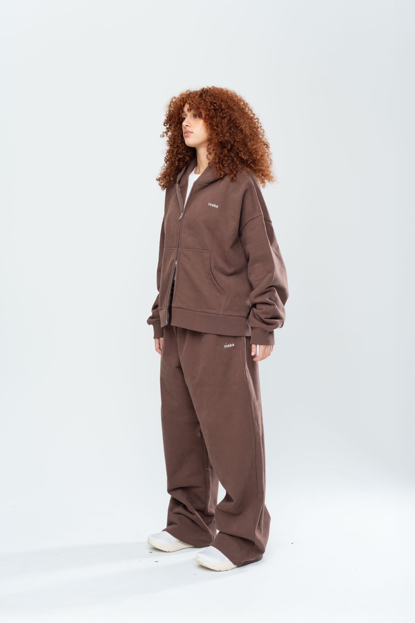 BASICS DOUBLE ZIP HOODIE - ESPRESSO - Image 11