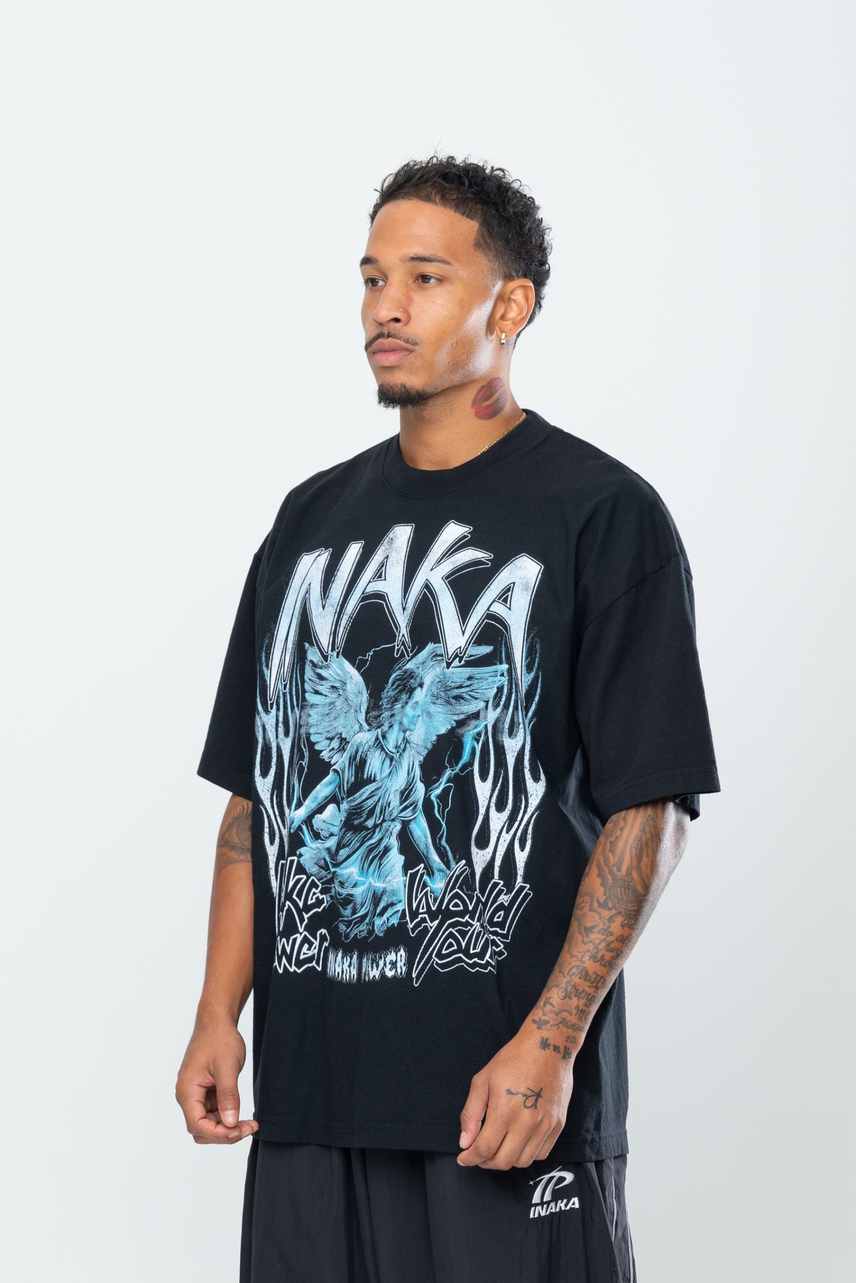 INAKA SAINT TOUR TEE - BLACK - Image 6