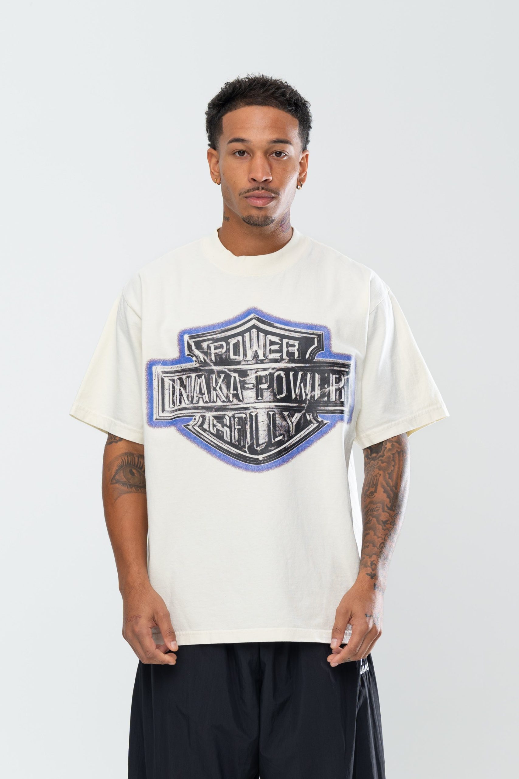 INAKA POWER RALLY TEE - CREAM - Image 6