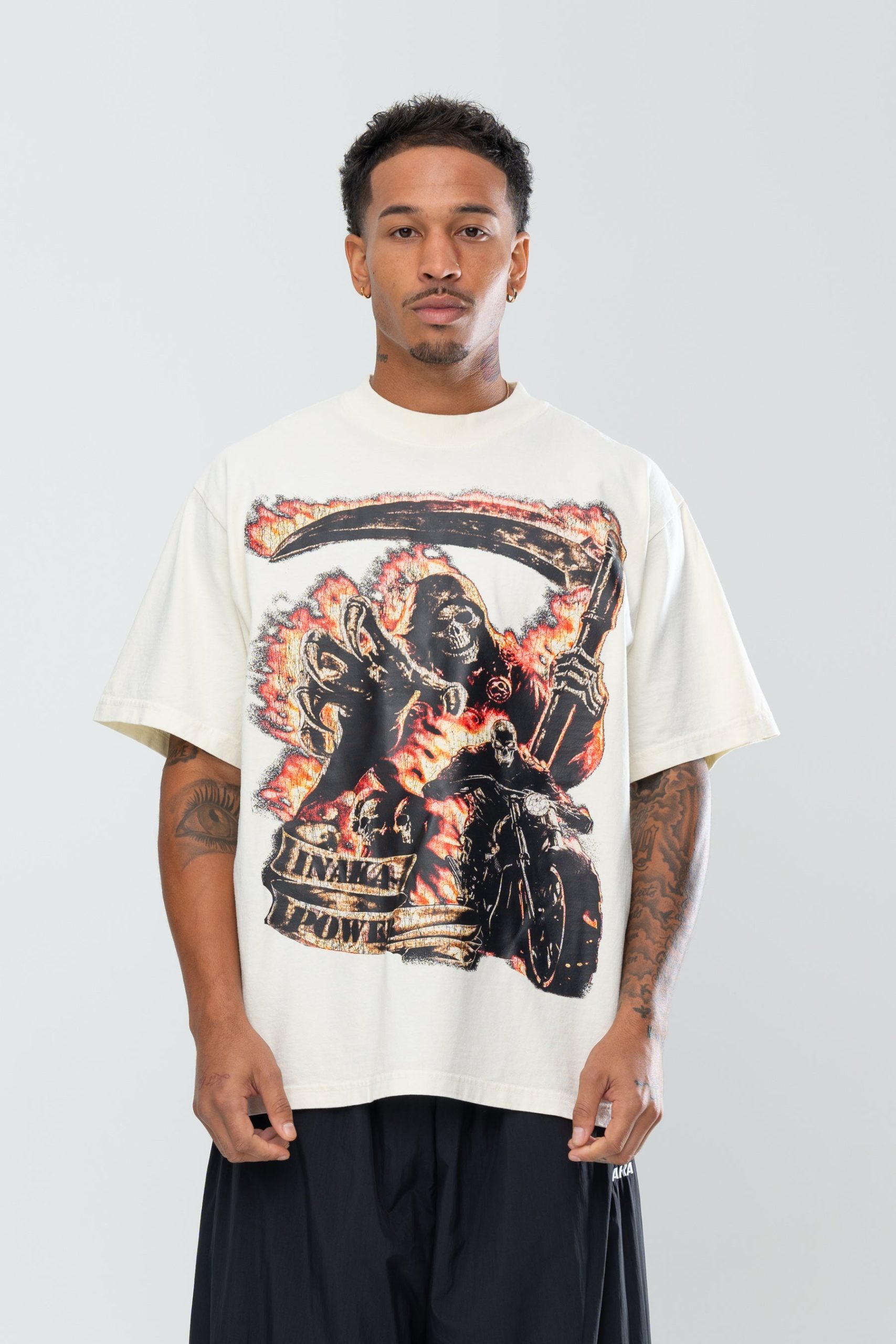 INAKA ROAD REAPER TEE - CREAM - Image 7