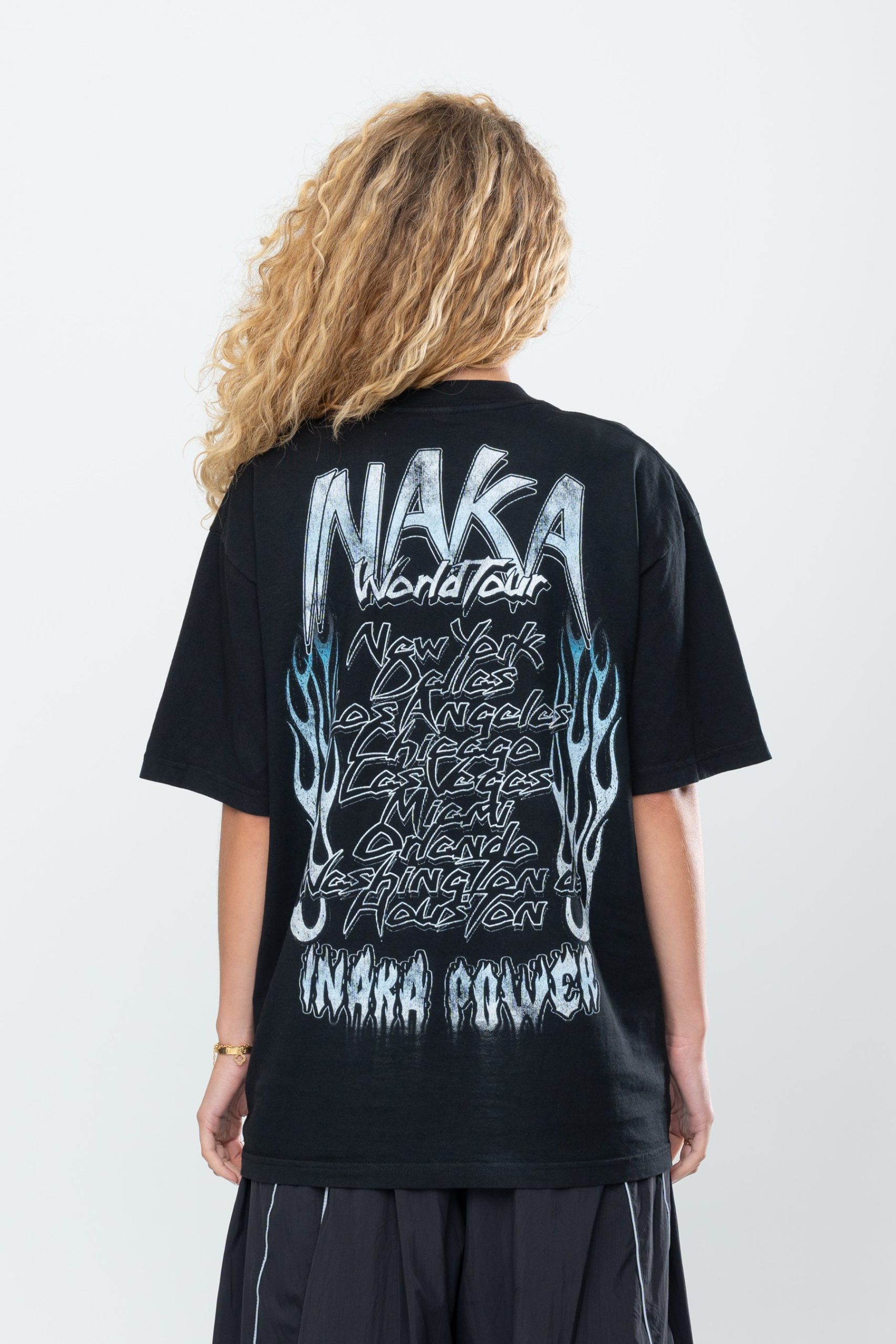 INAKA SAINT TOUR TEE - BLACK - Image 14