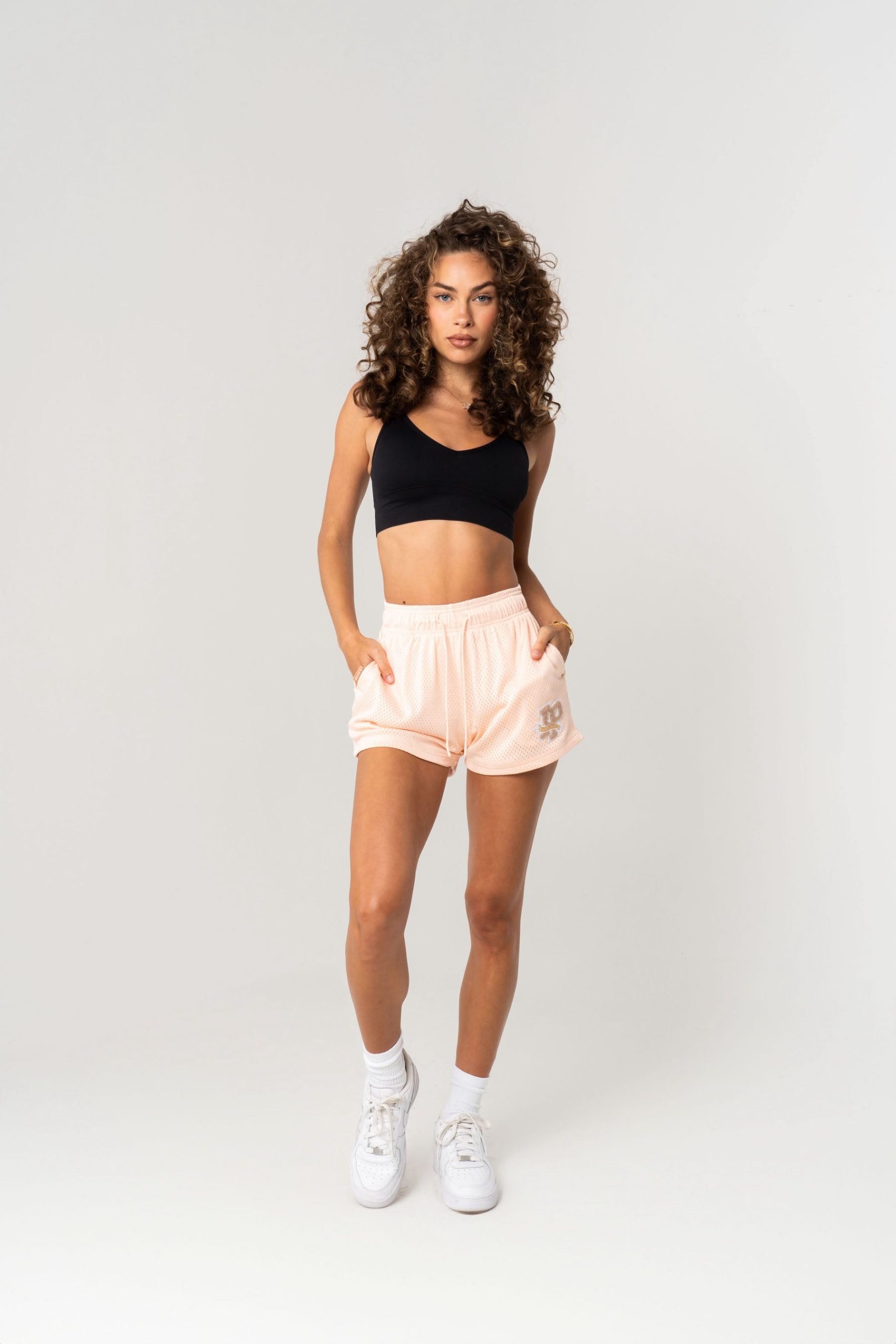 WOMEN'S ANNIVERSARY PATCH SHORTS - PEACH - Image 2