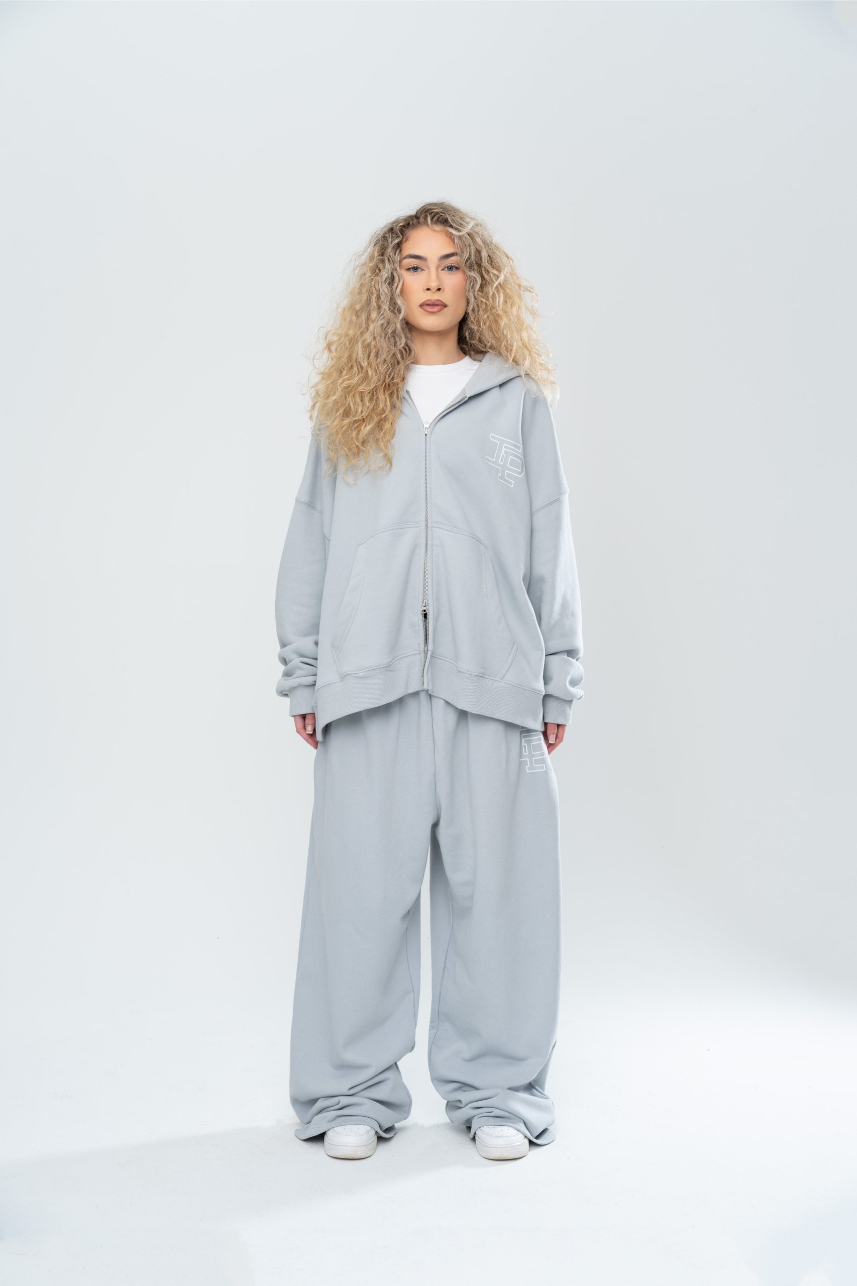 CLASSIC DOUBLE ZIP HOODIE - GREY - Image 9