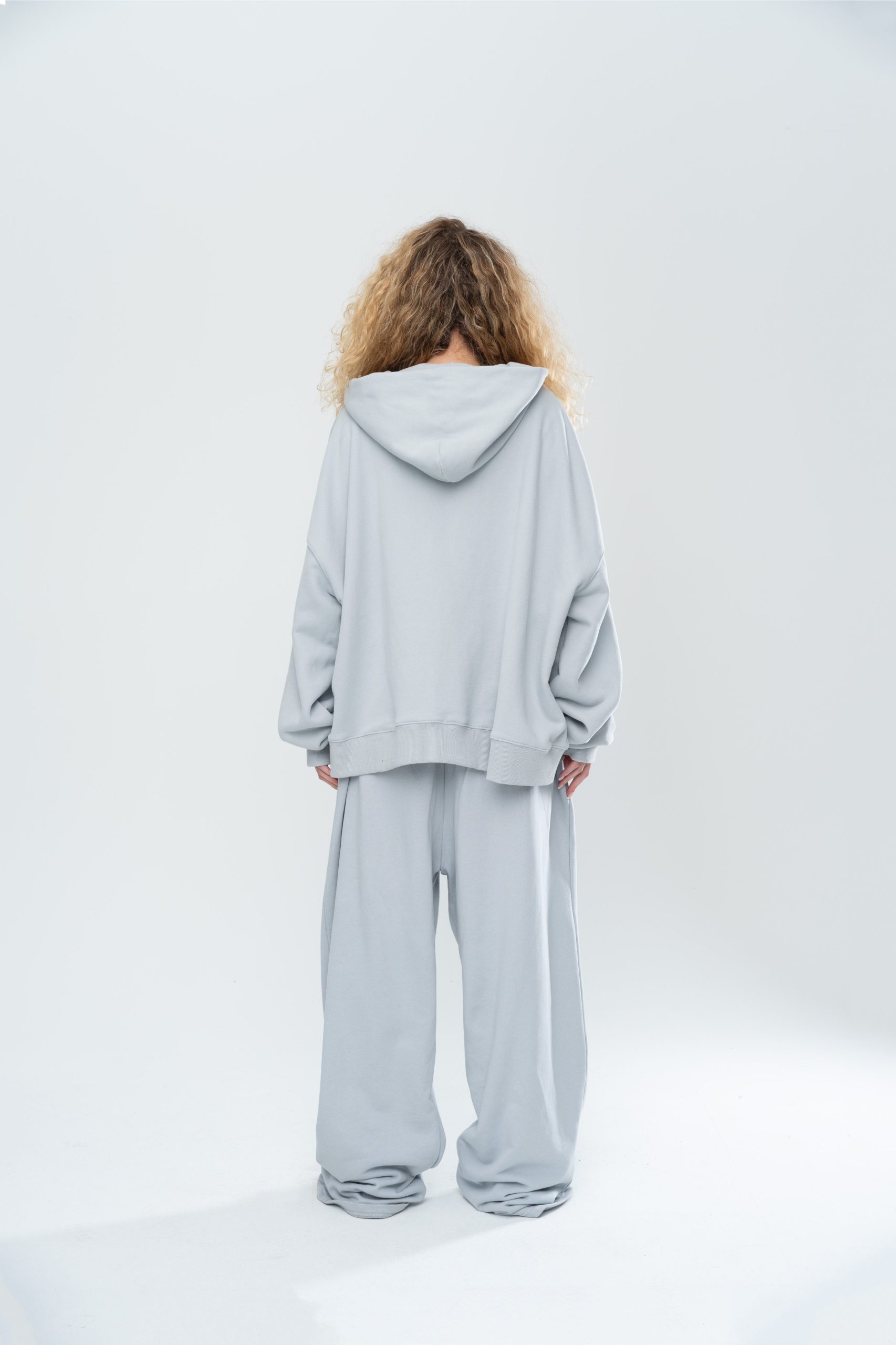 CLASSIC DOUBLE ZIP HOODIE - GREY - Image 13