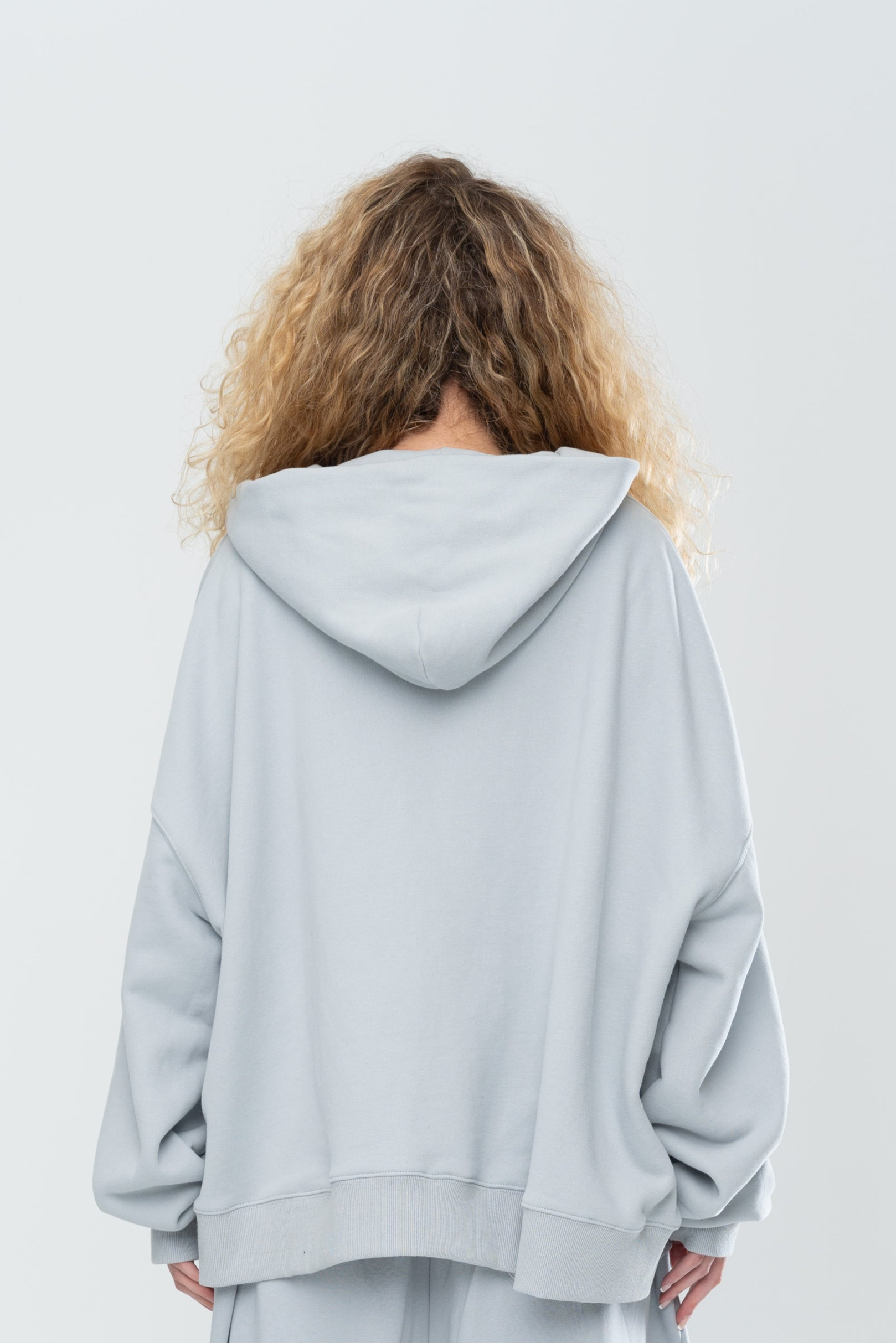 CLASSIC DOUBLE ZIP HOODIE - GREY - Image 14