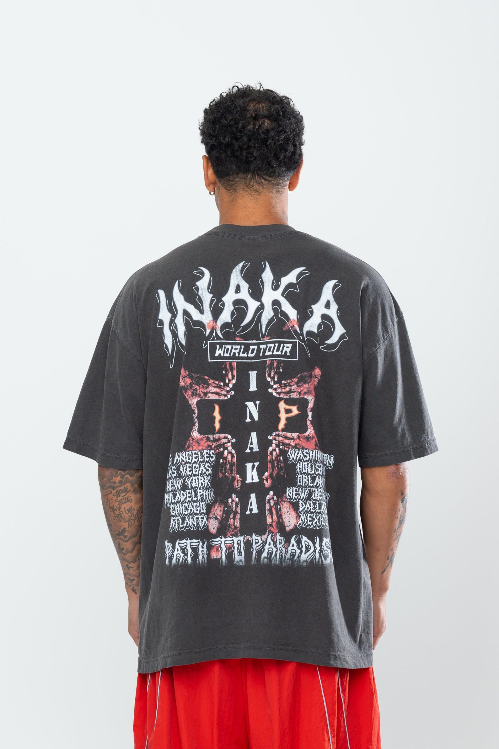INAKA PATH TO PARADISE TEE - VINTAGE BLACK - Image 8