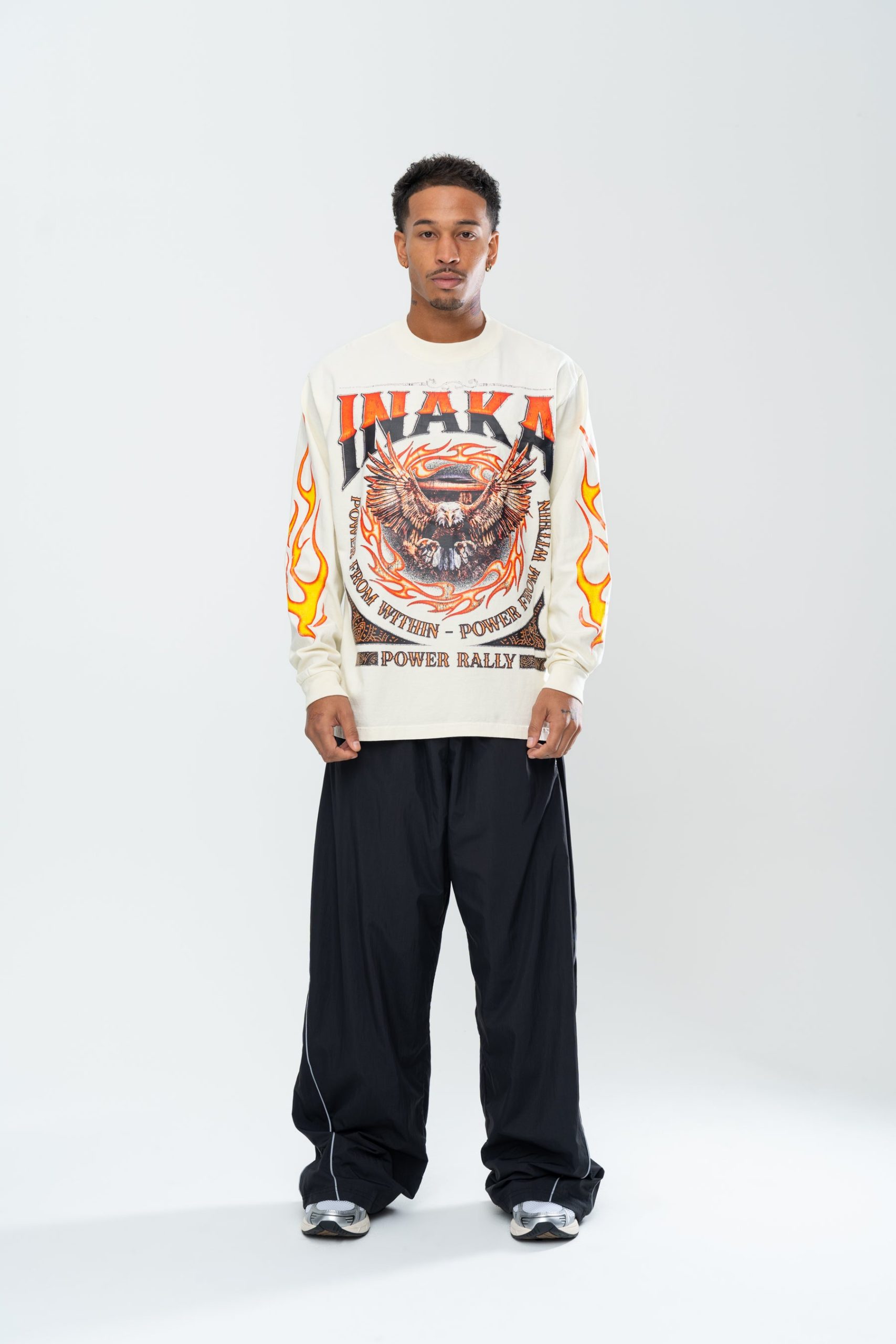 INAKA FLAME EAGLE LONG SLEEVE - CREAM - Image 7