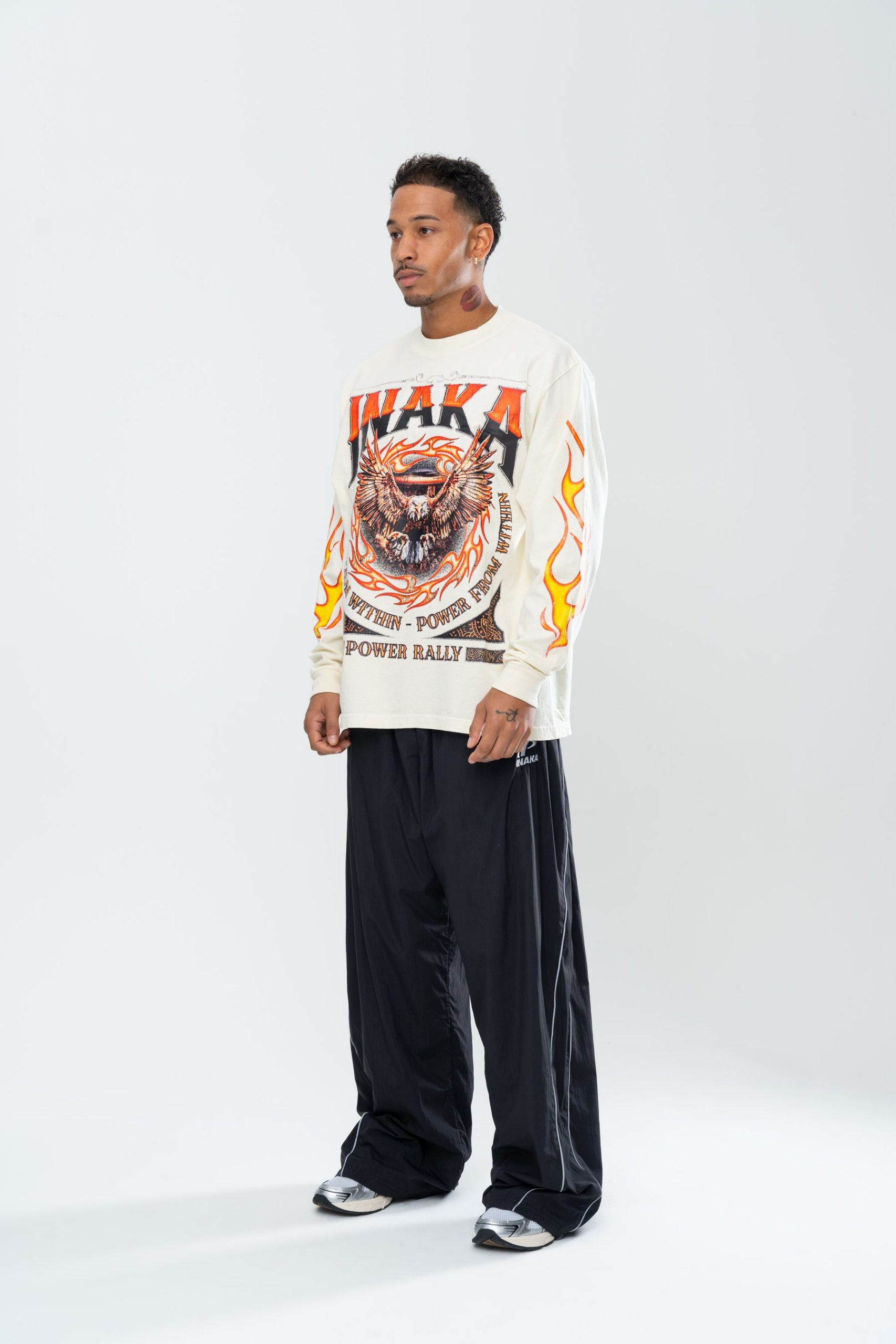 INAKA FLAME EAGLE LONG SLEEVE - CREAM - Image 9